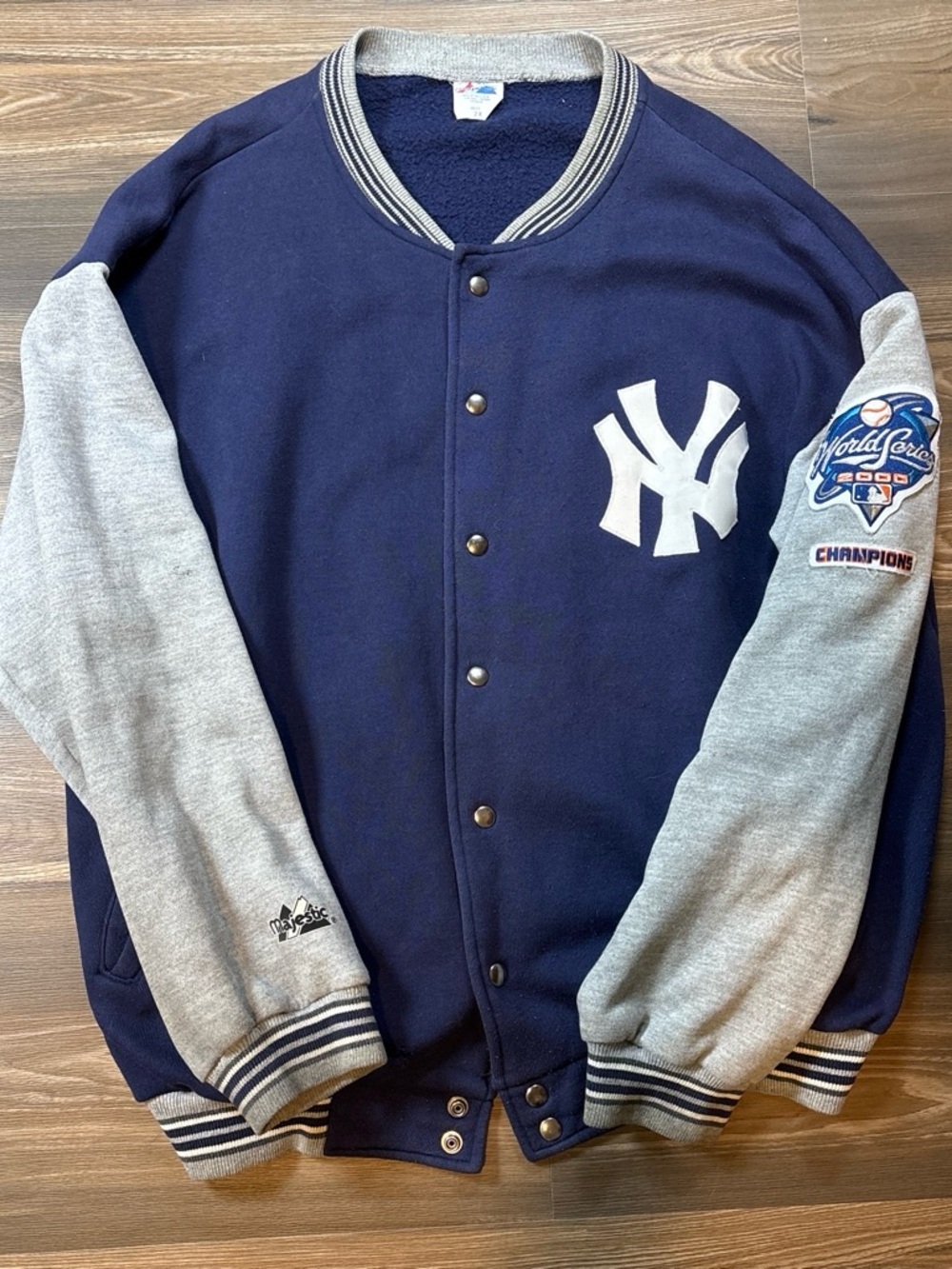 Majestic New York Yankees Navy and Gray‎ Varsity Jacket